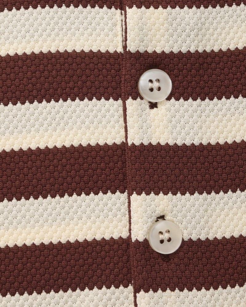 SALERNO STRIPED KNIT POLO