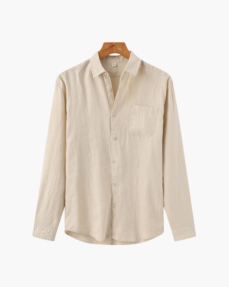 CAMICIA DI LINO CON TEXTURE COSTIERA
