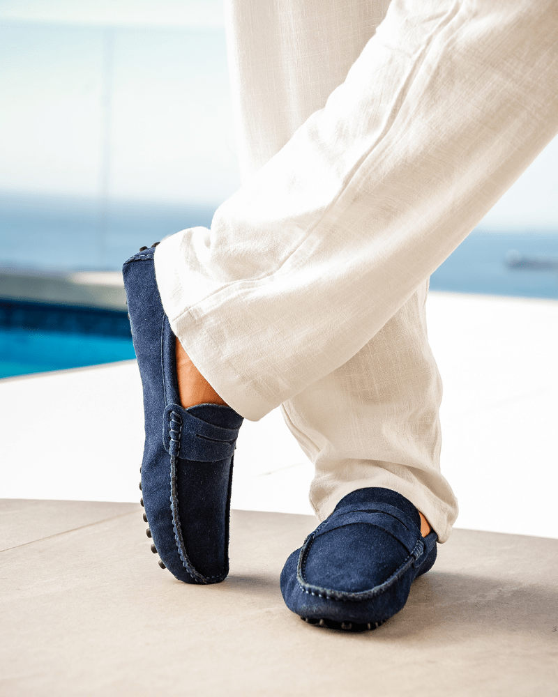 MOCASSINS SKAGEN EM CAMURÇA DE VITELO COSIDOS À MÃO