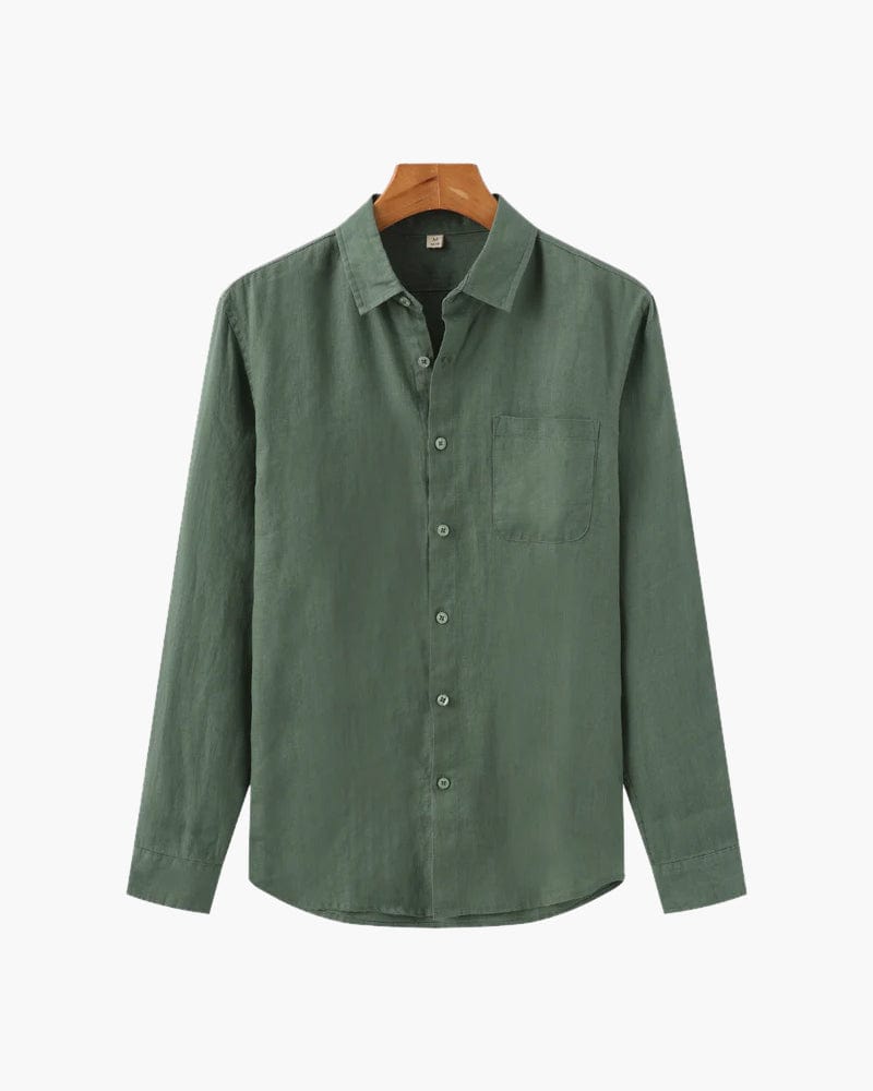 CAMICIA DI LINO CON TEXTURE COSTIERA