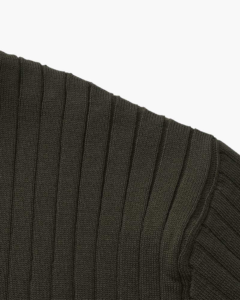 VILLASIMIUS RIB OPEN-COLLAR POLO