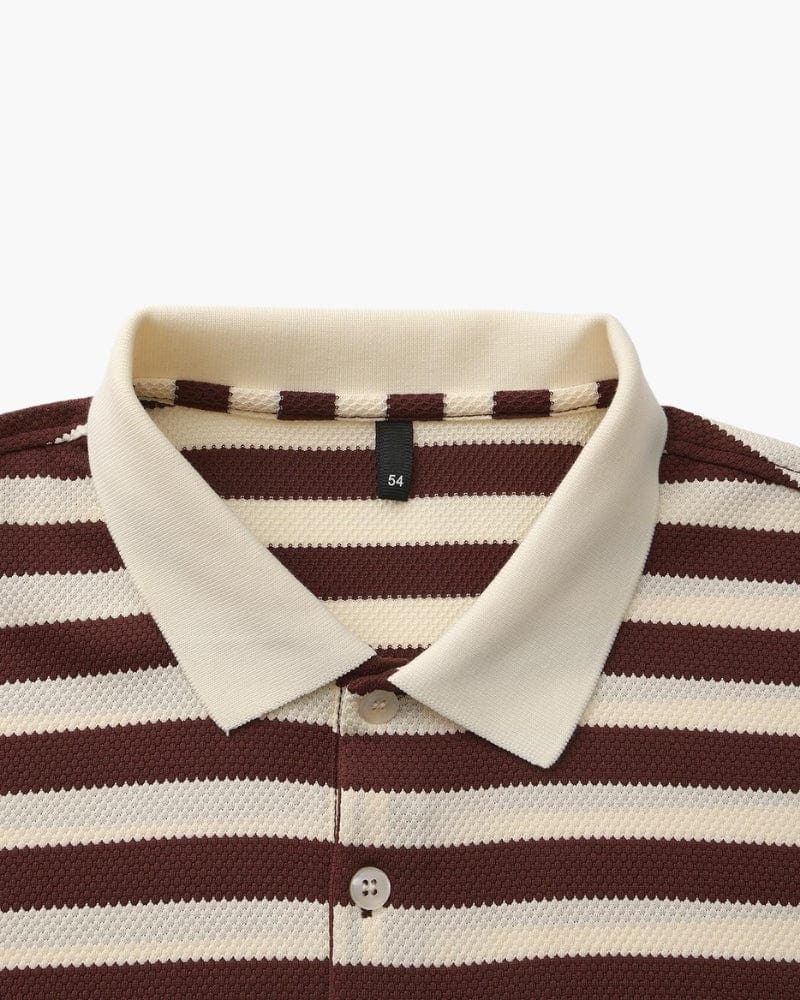 SALERNO STRIPED KNIT POLO