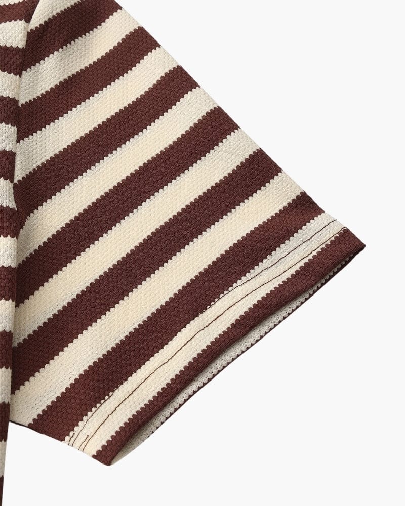 SALERNO STRIPED KNIT POLO