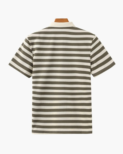 SALERNO STRIPED KNIT POLO