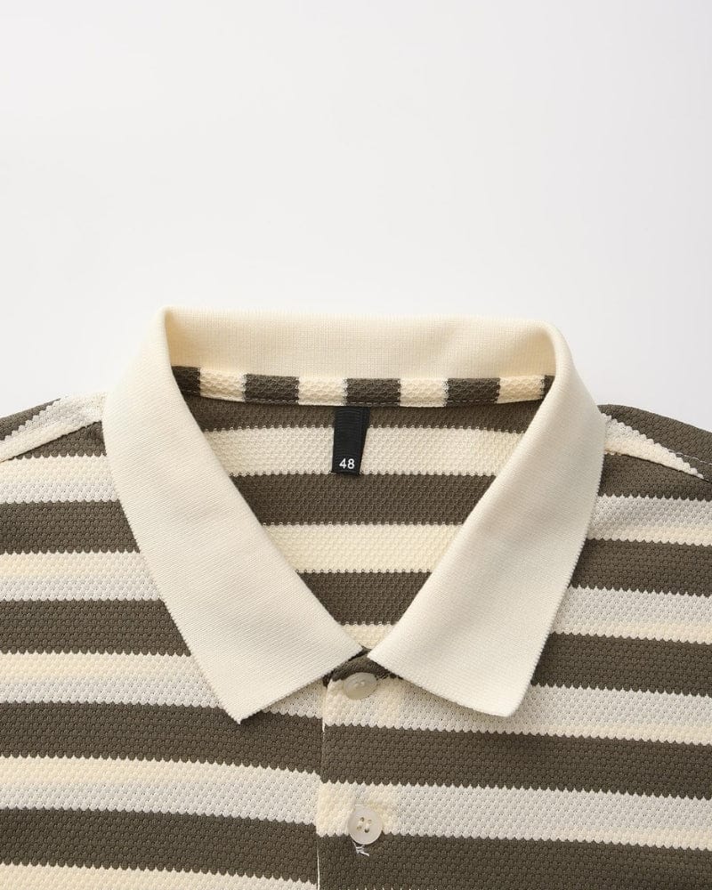 SALERNO STRIPED KNIT POLO