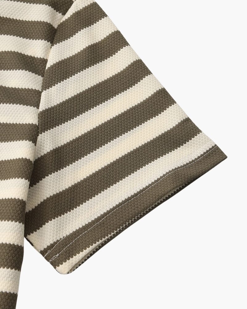 SALERNO STRIPED KNIT POLO