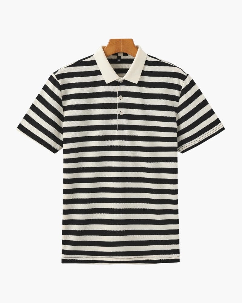 SALERNO STRIPED KNIT POLO