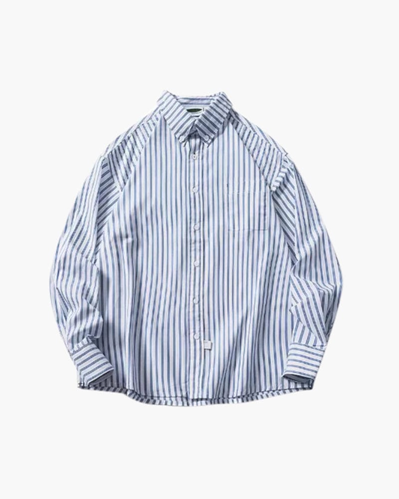 ALIZÉ STRIPED OVERSHIRT COTTON BLEND