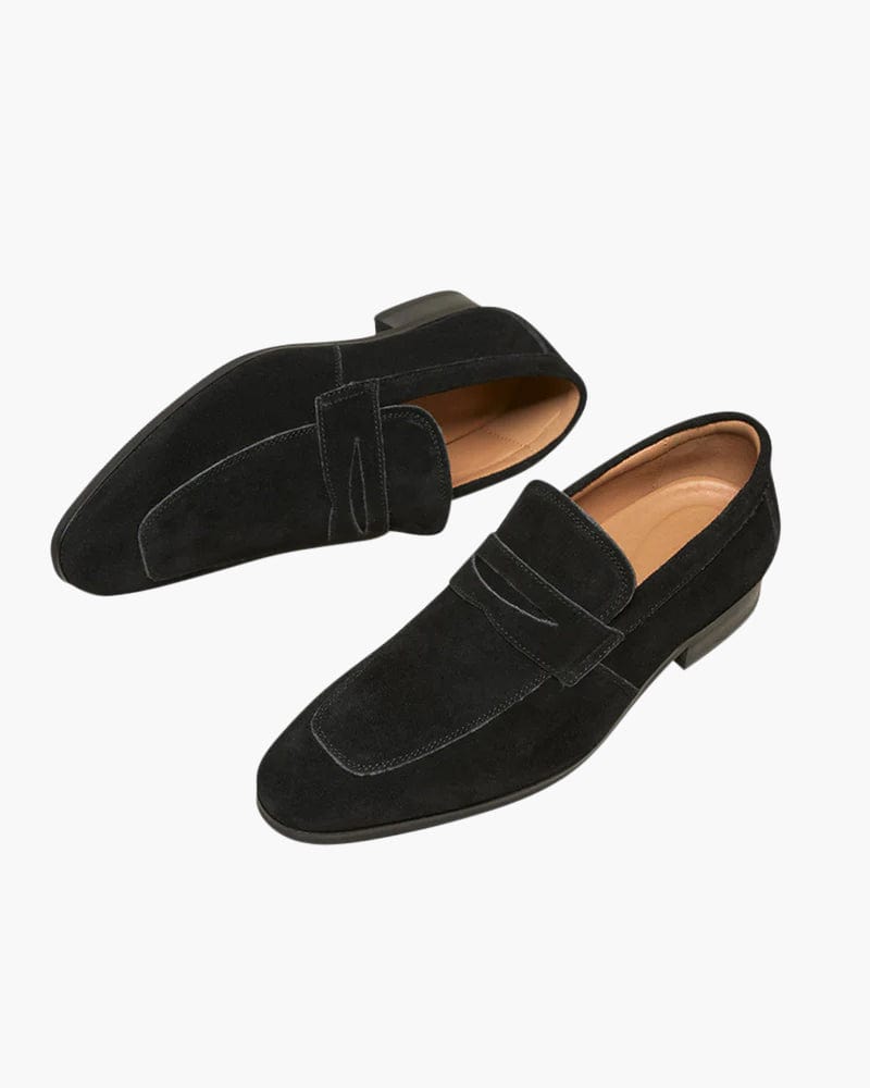 HAVNDAL HANDSEWN CALF SUEDE LOAFERS