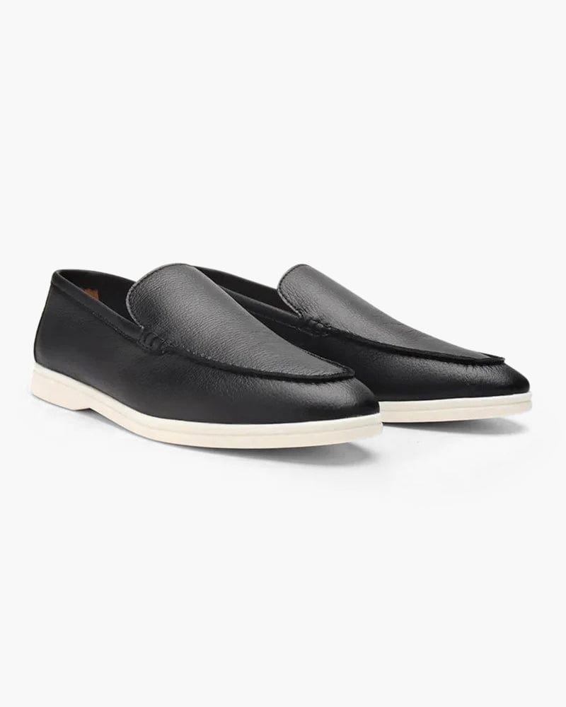 MØLLEBRO LEATHER STITCHED LOAFERS