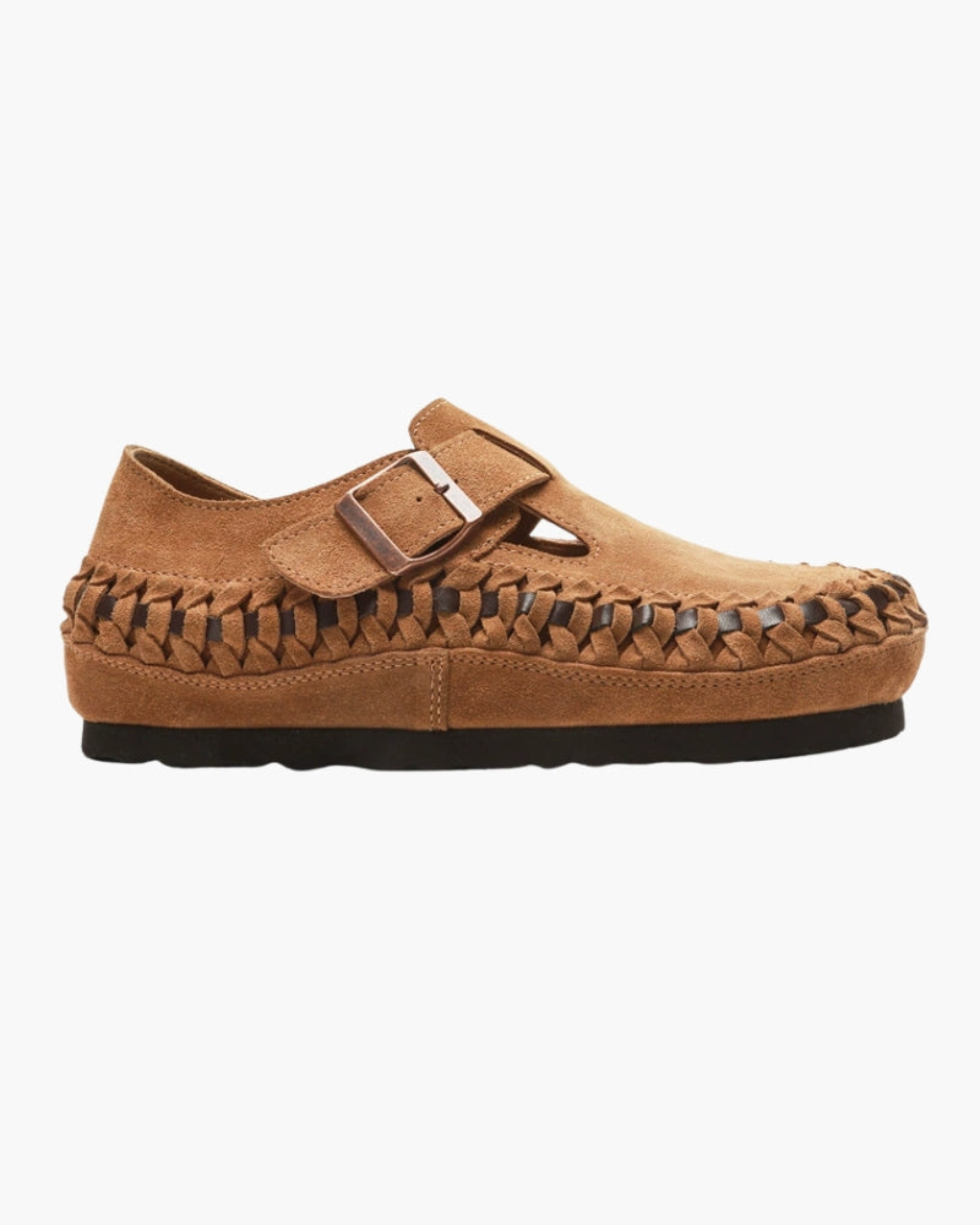LINDHOLM WOVEN SUEDE BUCKLE SHOES