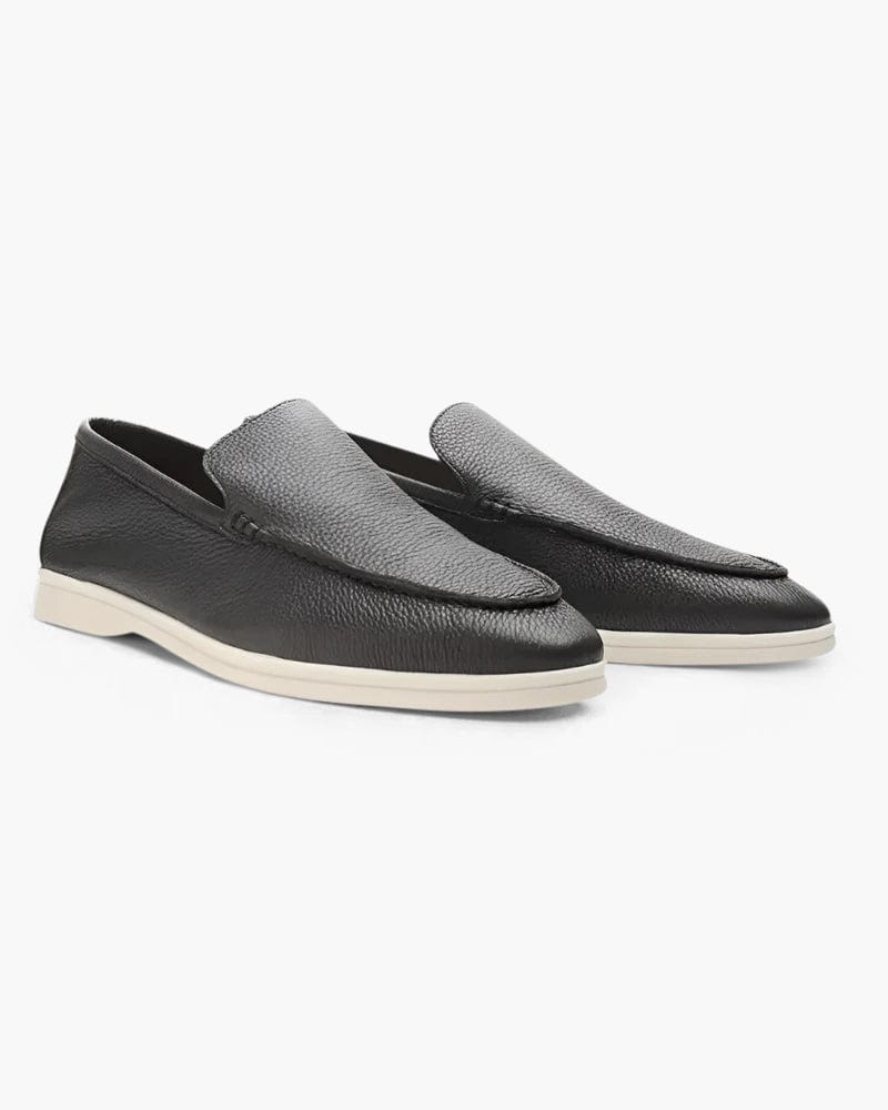 MØLLEBRO LEATHER STITCHED LOAFERS