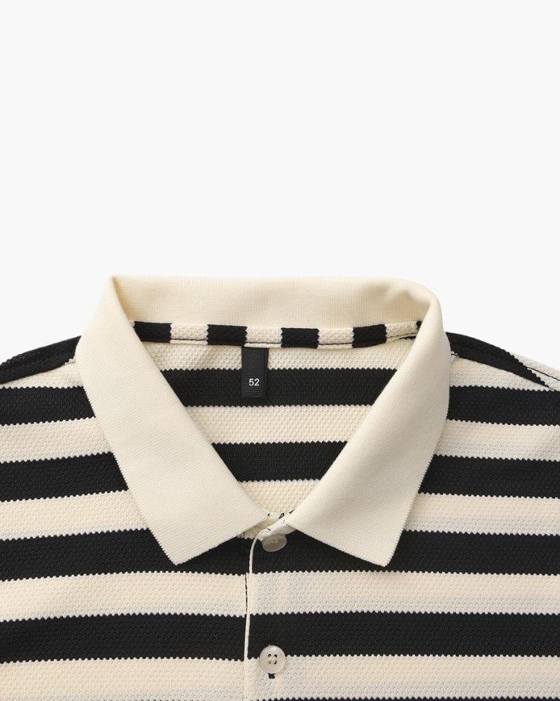SALERNO STRIPED KNIT POLO