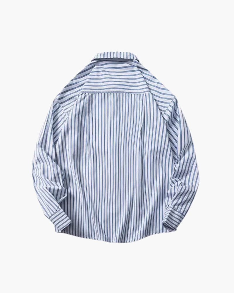 ALIZÉ STRIPED OVERSHIRT COTTON BLEND