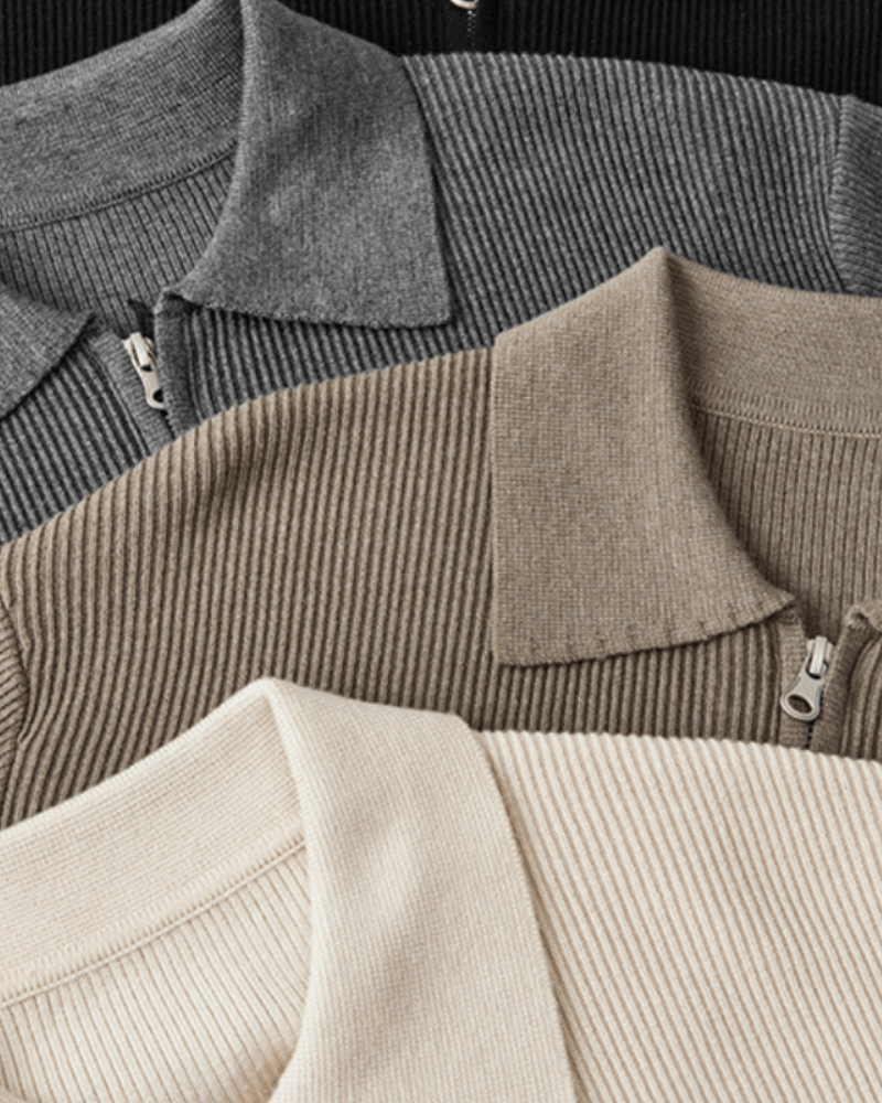 VALENCIA STRUCTURED WOOL ZIP