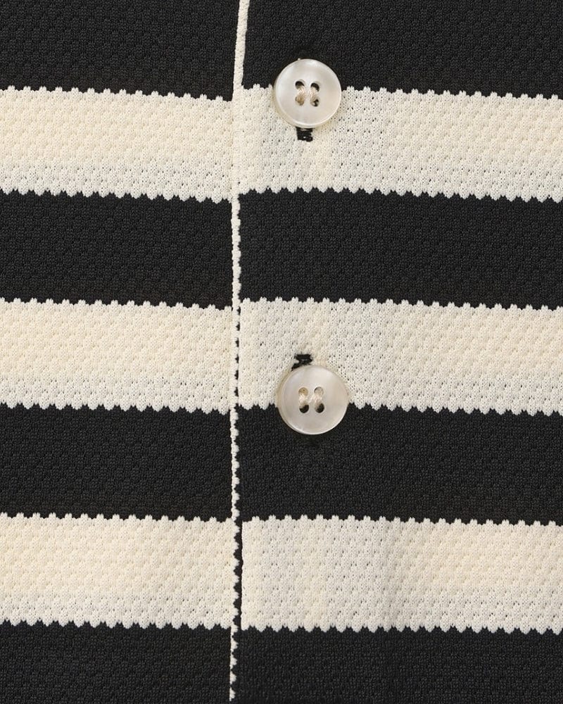 SALERNO STRIPED KNIT POLO