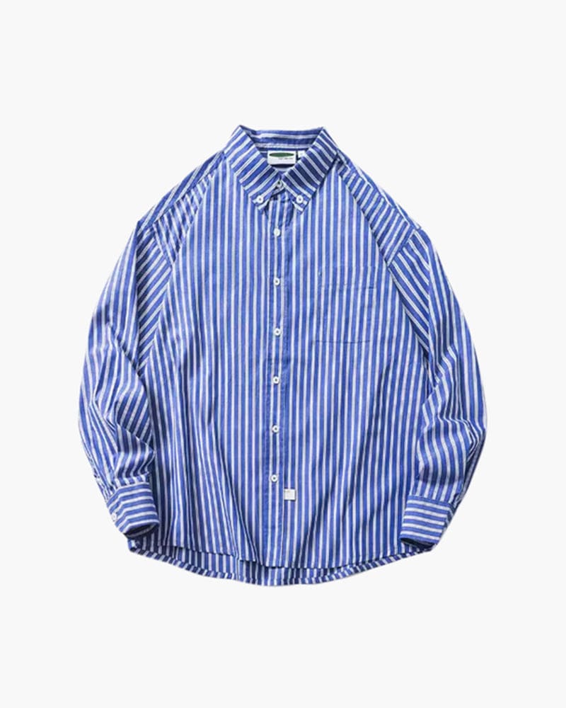 ALIZÉ STRIPED OVERSHIRT COTTON BLEND
