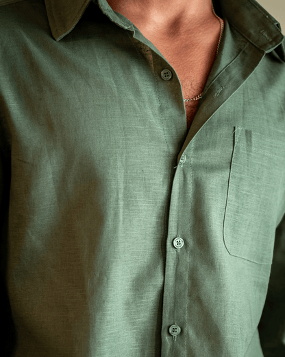 CAMISA DE LINHO DE TEXTURA COSTEIRA SERENA