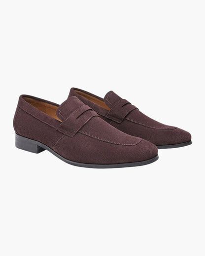 HAVNDAL HANDGENÄHTE KALBS-WILDLEDER-SLIPPER