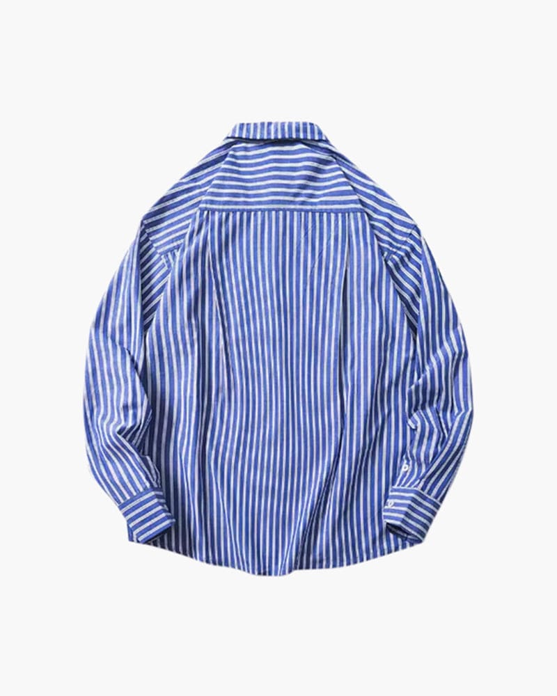 ALIZÉ STRIPED OVERSHIRT COTTON BLEND