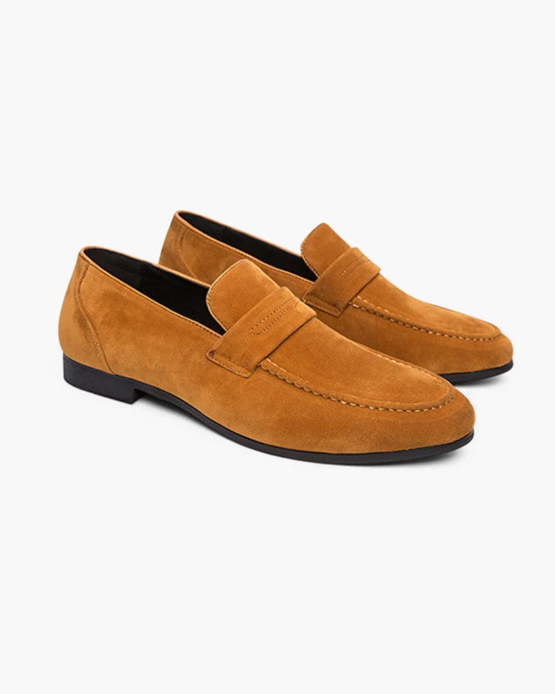 HAVNDAL HANDSEWN CALF SUEDE LOAFERS