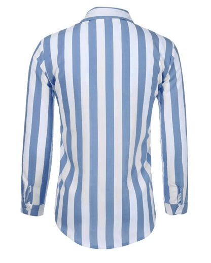 CAMISA LUCETTE EM ALGODÃO ÀS RISCAS