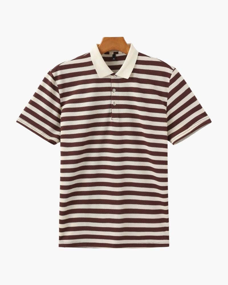 SALERNO STRIPED KNIT POLO