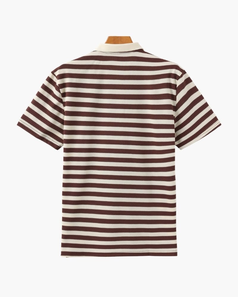 SALERNO STRIPED KNIT POLO