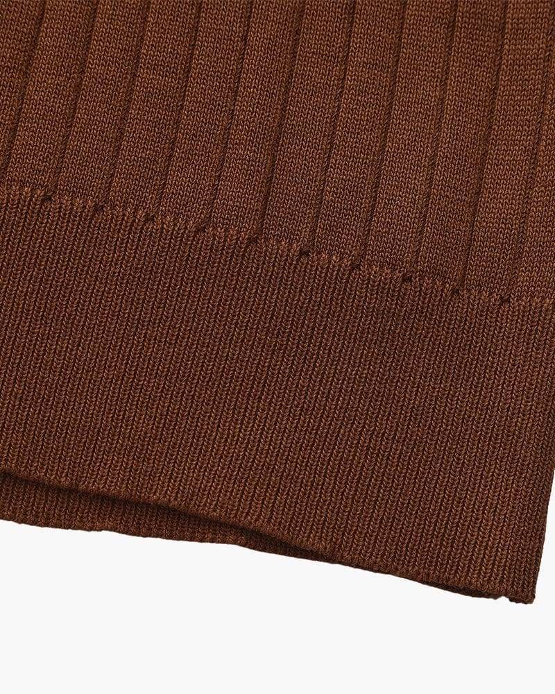 VILLASIMIUS RIB OPEN-COLLAR POLO
