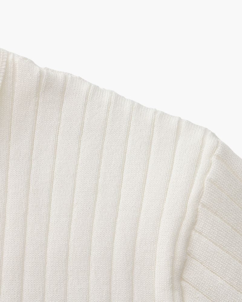 VILLASIMIUS RIB OPEN-COLLAR POLO