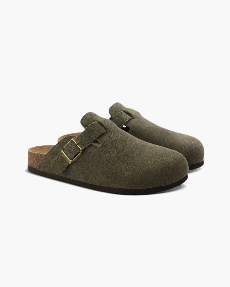 OLD HARBOUR HANDSEWN SUEDE CLOGS
