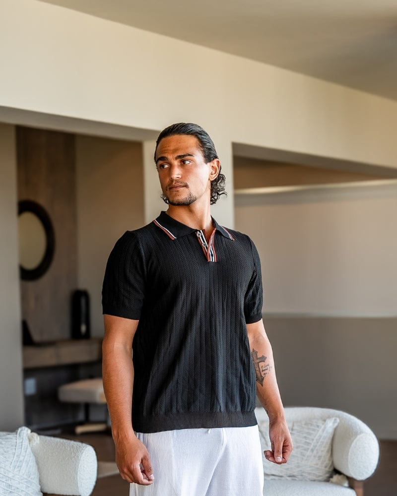 SERENE HERRINGBONE POLO