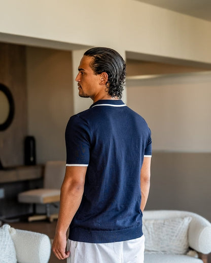 CIVIL NAVY KNIT POLO