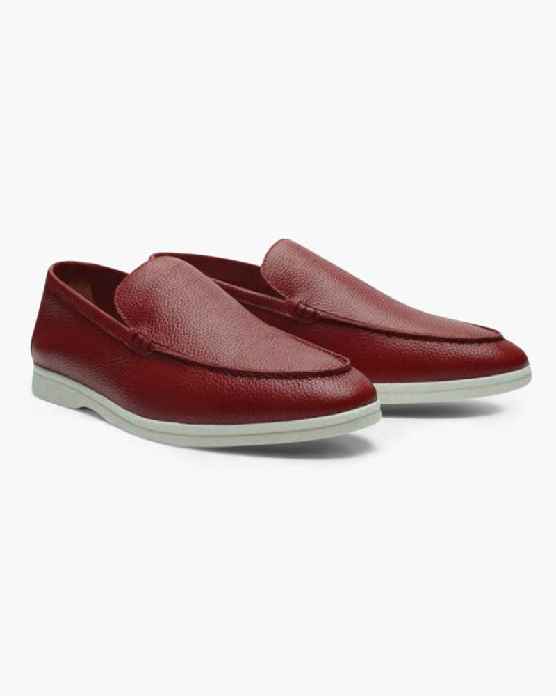 MØLLEBRO LEATHER STITCHED LOAFERS