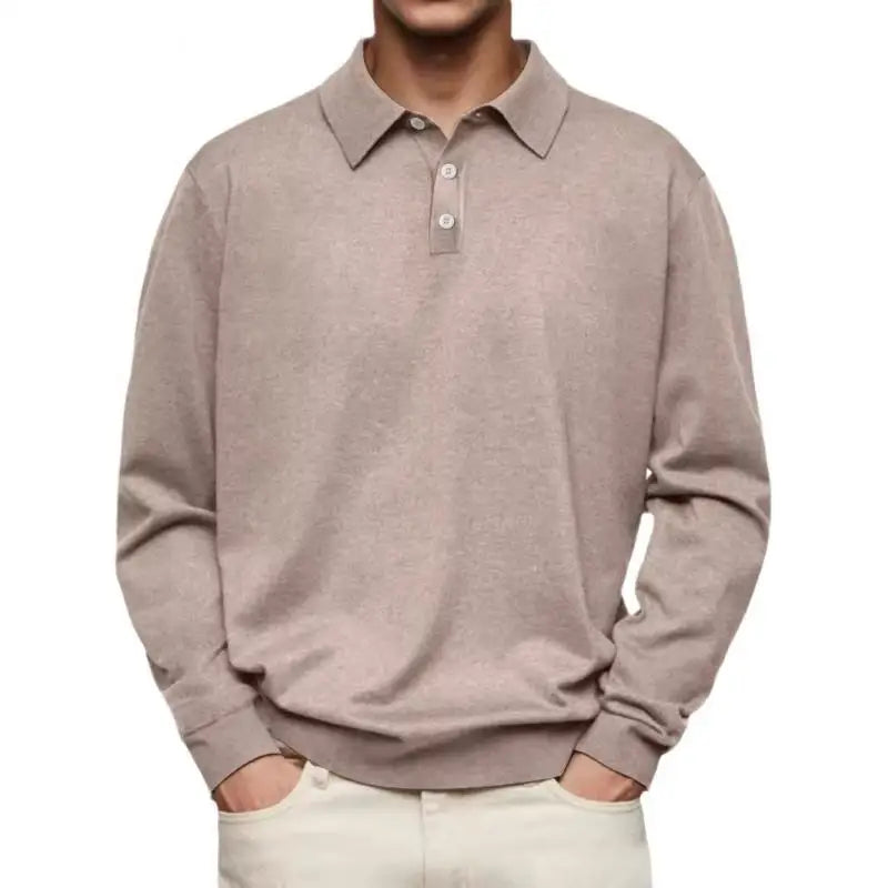 CASUAL LONG SLEEVE POLO SHIRT
