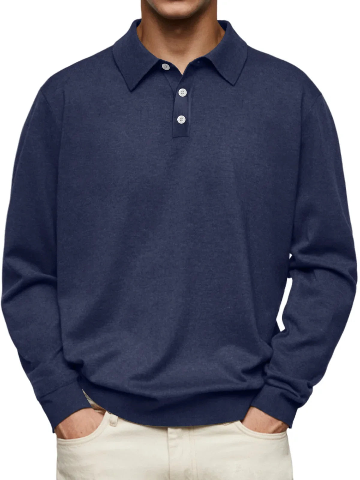 CASUAL LONG SLEEVE POLO SHIRT