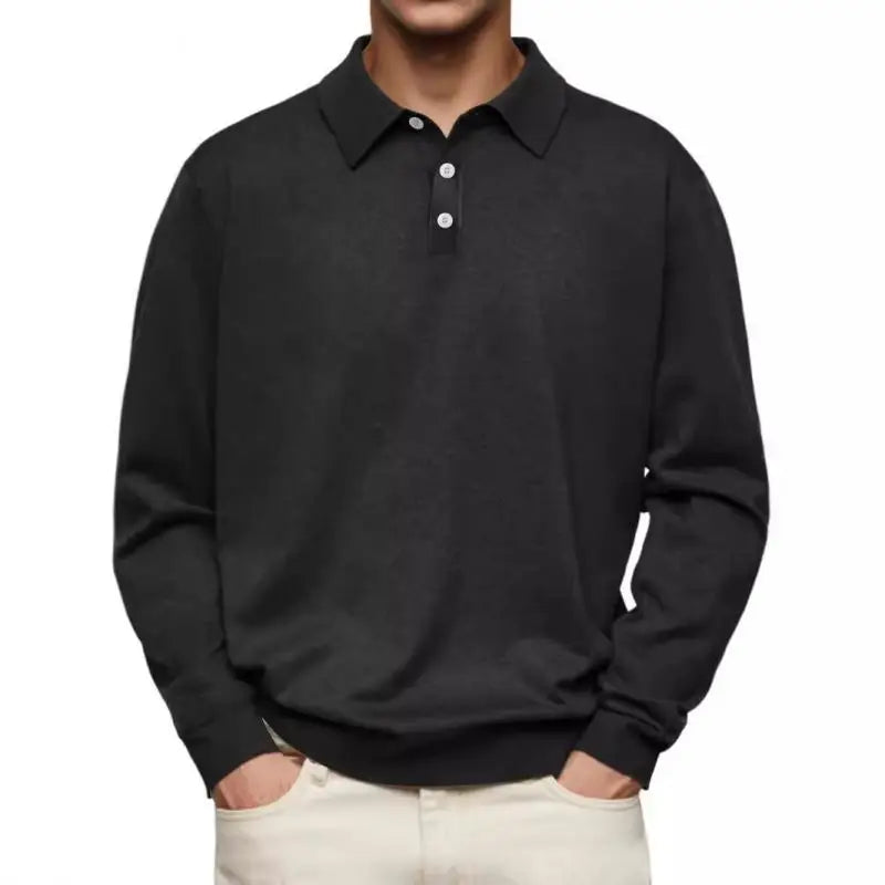 CASUAL LONG SLEEVE POLO SHIRT