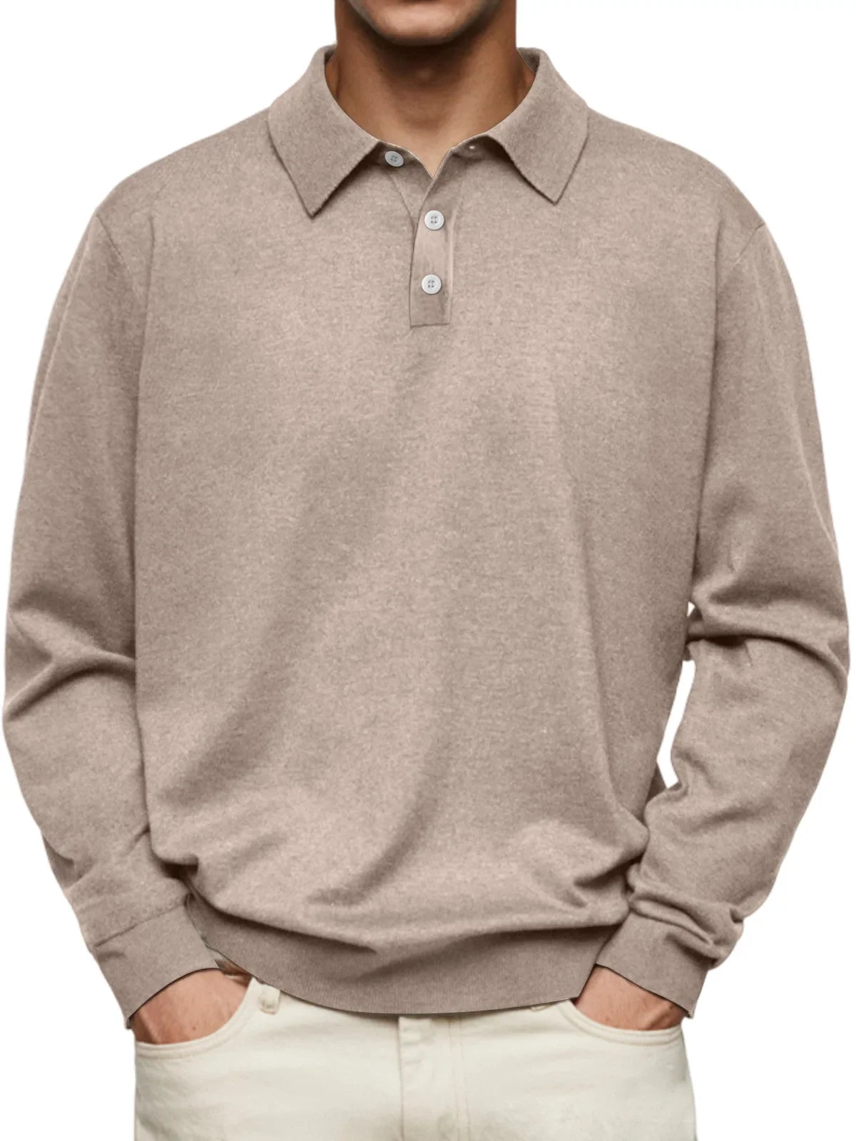 CASUAL LONG SLEEVE POLO SHIRT