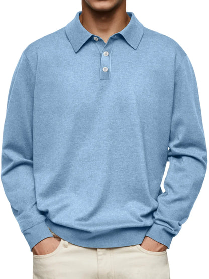 CASUAL LONG SLEEVE POLO SHIRT