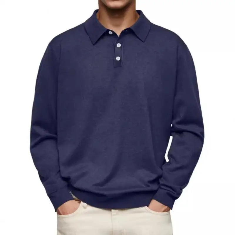 CASUAL LONG SLEEVE POLO SHIRT