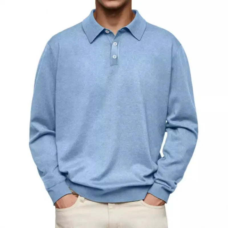 CASUAL LONG SLEEVE POLO SHIRT
