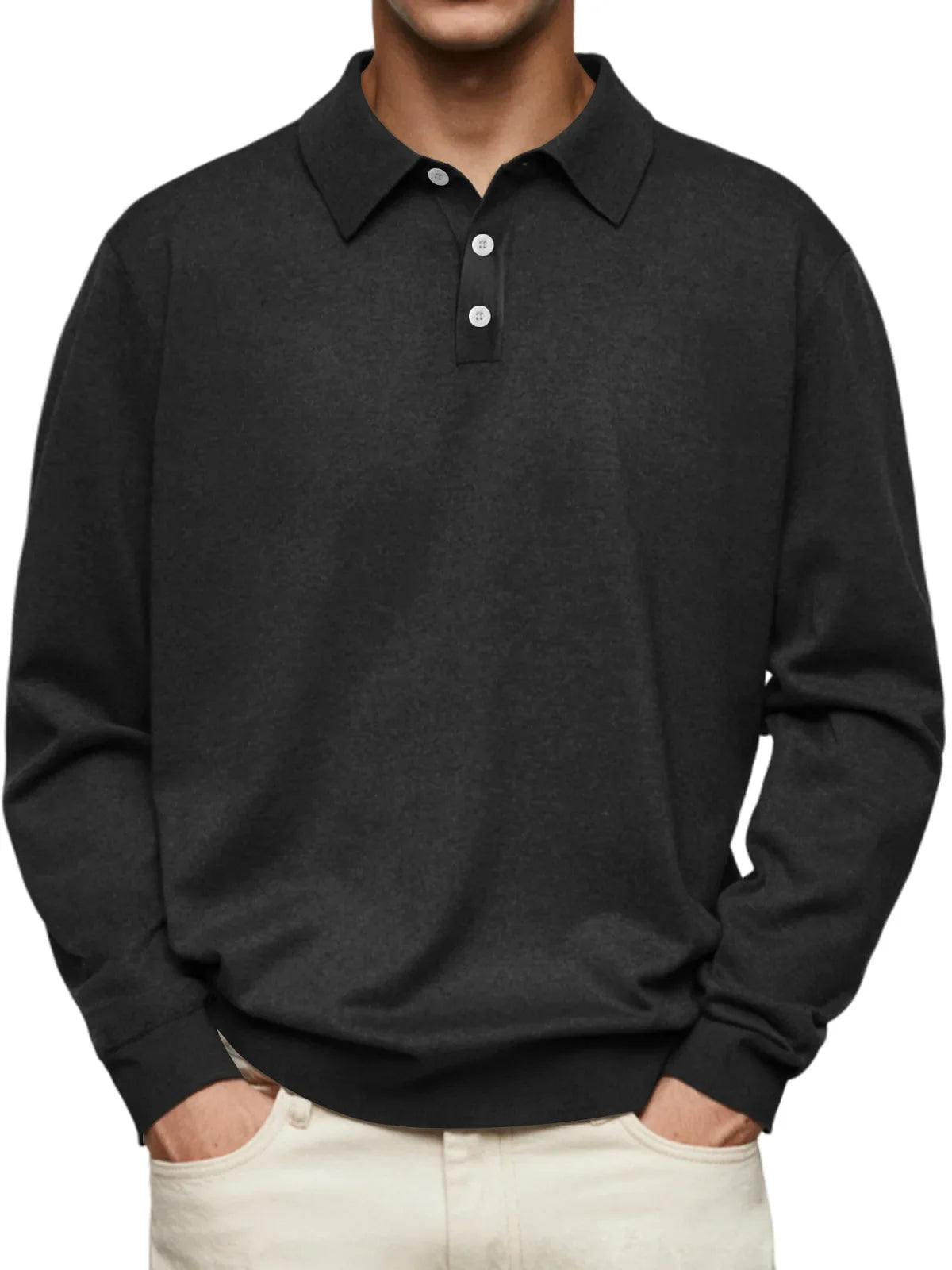 CASUAL LONG SLEEVE POLO SHIRT