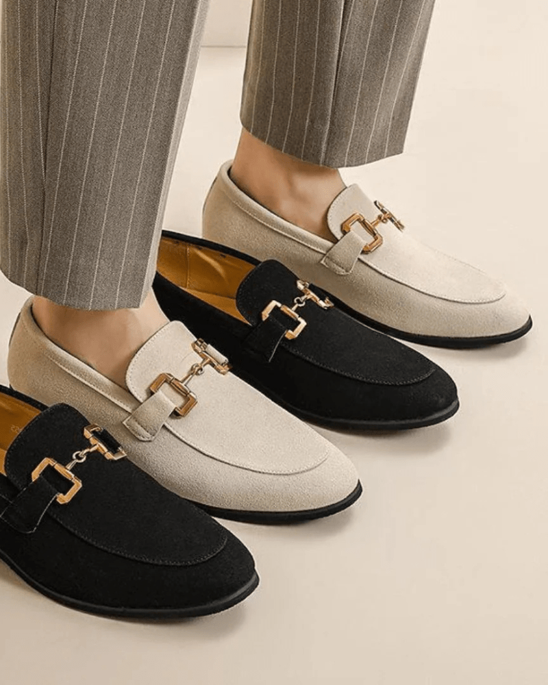 BAYVAULT CALF SUEDE CITY LOAFERS