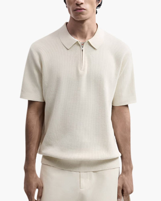 TAORMINA MESH COTTON HALF ZIP